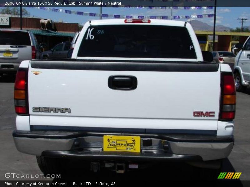 Summit White / Neutral 2006 GMC Sierra 1500 SL Regular Cab