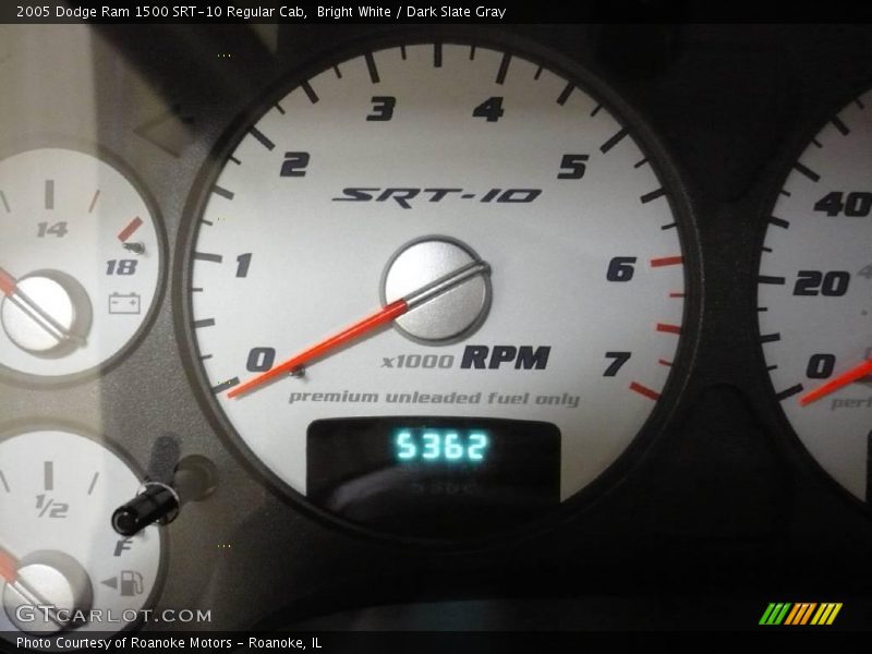 Bright White / Dark Slate Gray 2005 Dodge Ram 1500 SRT-10 Regular Cab