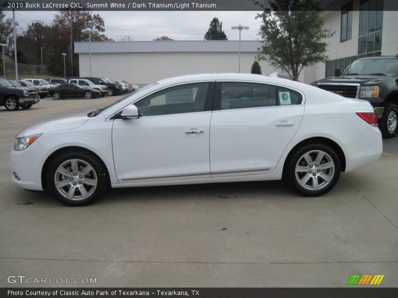 Summit White / Dark Titanium/Light Titanium 2010 Buick LaCrosse CXL