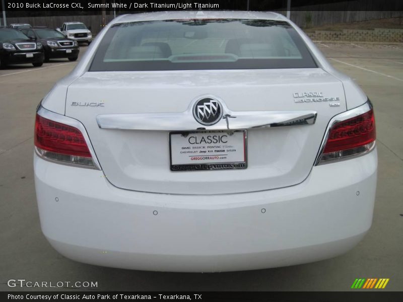 Summit White / Dark Titanium/Light Titanium 2010 Buick LaCrosse CXL