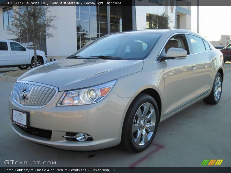 Gold Mist Metallic / Cocoa/Light Cashmere 2010 Buick LaCrosse CXL