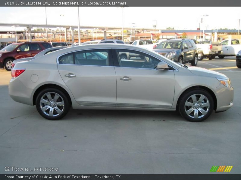 Gold Mist Metallic / Cocoa/Light Cashmere 2010 Buick LaCrosse CXL