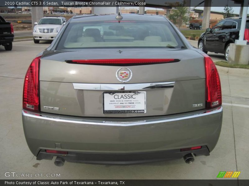 Tuscan Bronze ChromaFlair / Cashmere/Cocoa 2010 Cadillac CTS 3.6 Sedan