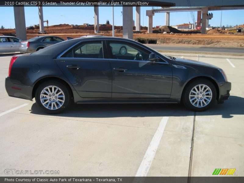 Thunder Gray ChromaFlair / Light Titanium/Ebony 2010 Cadillac CTS 3.0 Sedan