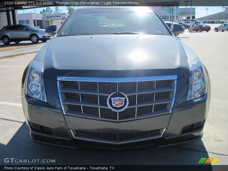 Thunder Gray ChromaFlair / Light Titanium/Ebony 2010 Cadillac CTS 3.0 Sedan