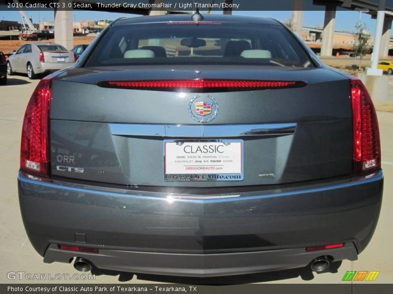 Thunder Gray ChromaFlair / Light Titanium/Ebony 2010 Cadillac CTS 3.0 Sedan