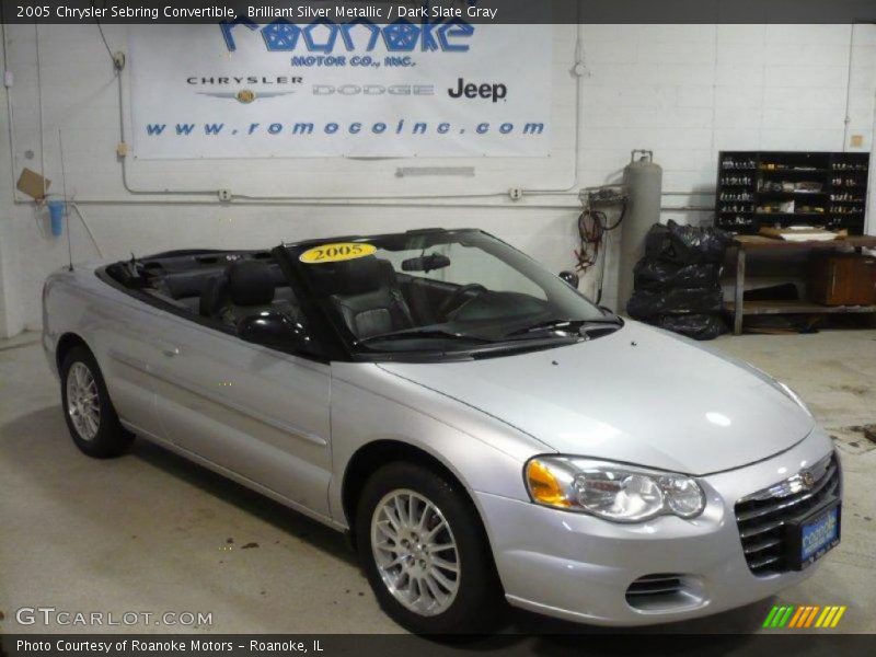 Brilliant Silver Metallic / Dark Slate Gray 2005 Chrysler Sebring Convertible