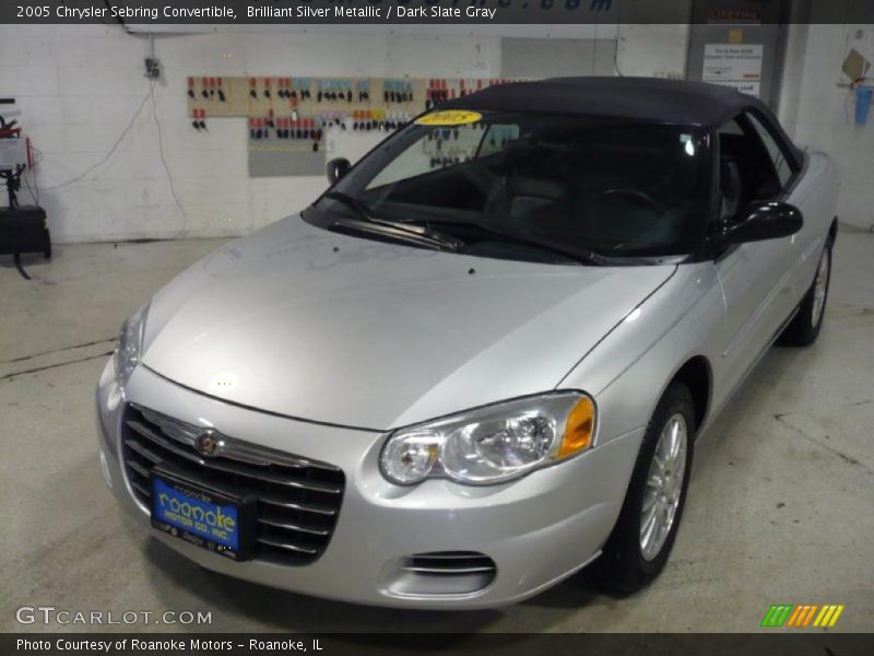 Brilliant Silver Metallic / Dark Slate Gray 2005 Chrysler Sebring Convertible