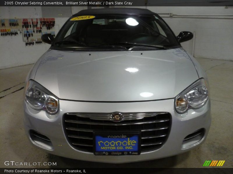 Brilliant Silver Metallic / Dark Slate Gray 2005 Chrysler Sebring Convertible