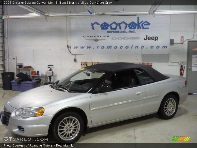 Brilliant Silver Metallic / Dark Slate Gray 2005 Chrysler Sebring Convertible