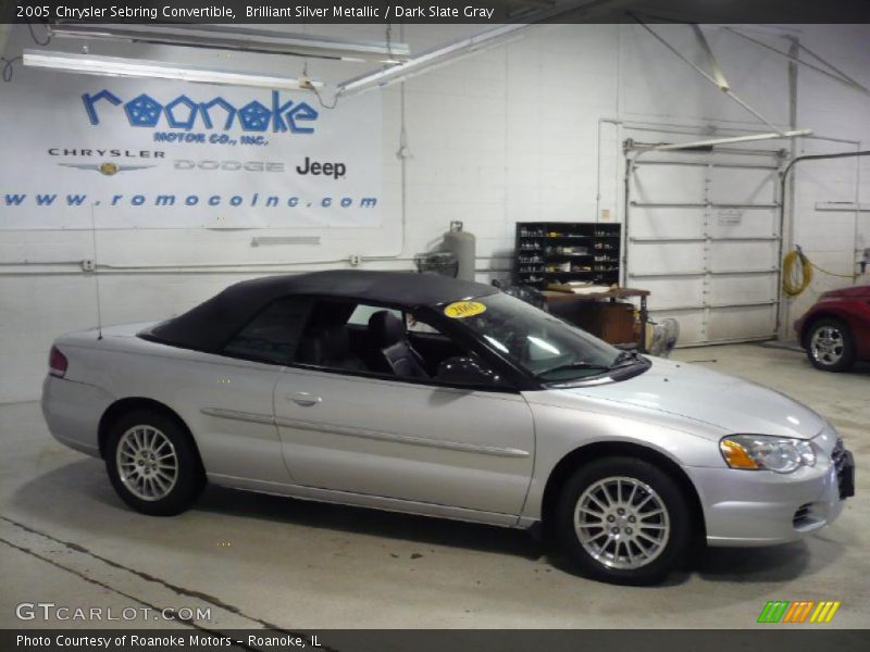 Brilliant Silver Metallic / Dark Slate Gray 2005 Chrysler Sebring Convertible