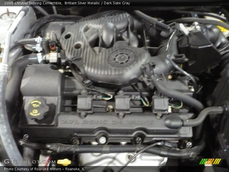Brilliant Silver Metallic / Dark Slate Gray 2005 Chrysler Sebring Convertible
