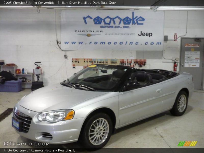 Brilliant Silver Metallic / Dark Slate Gray 2005 Chrysler Sebring Convertible