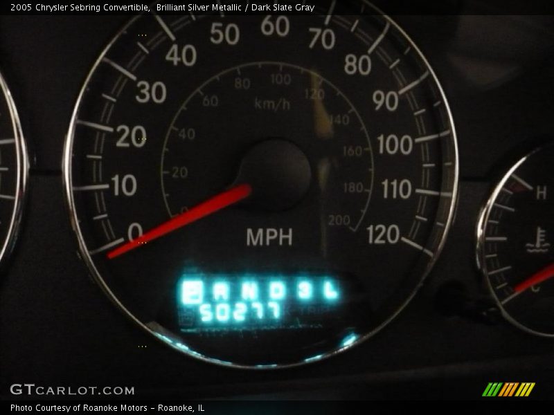 Brilliant Silver Metallic / Dark Slate Gray 2005 Chrysler Sebring Convertible