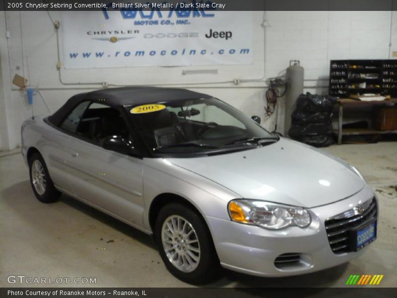 Brilliant Silver Metallic / Dark Slate Gray 2005 Chrysler Sebring Convertible