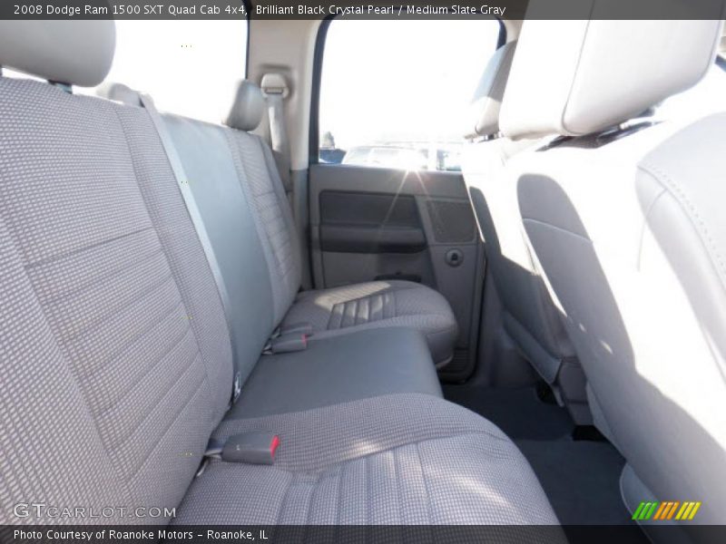 Brilliant Black Crystal Pearl / Medium Slate Gray 2008 Dodge Ram 1500 SXT Quad Cab 4x4