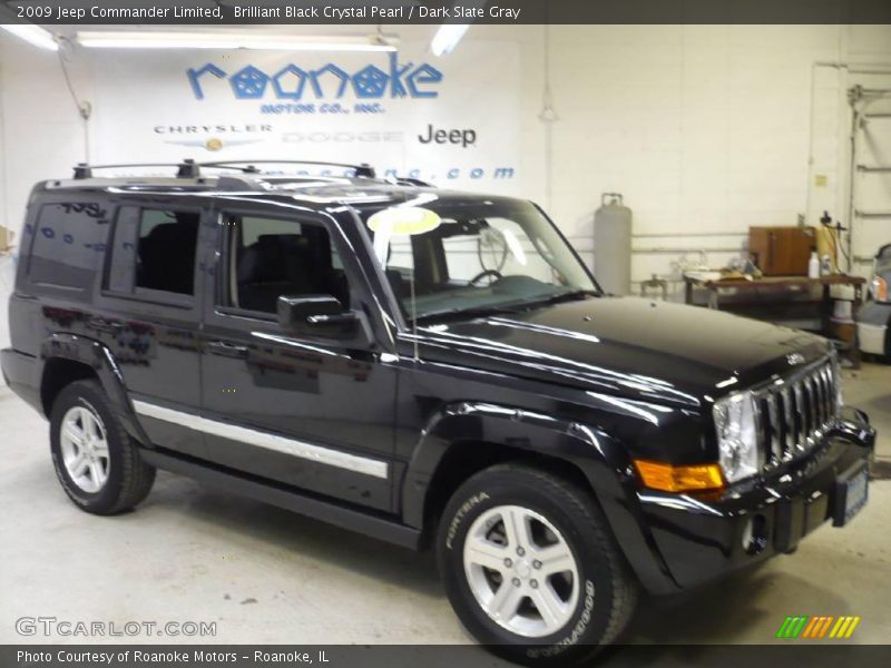 Brilliant Black Crystal Pearl / Dark Slate Gray 2009 Jeep Commander Limited