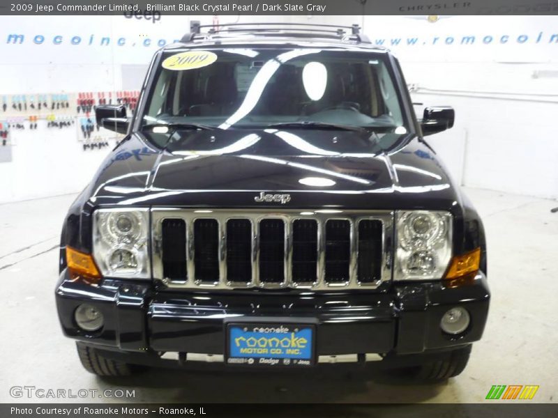 Brilliant Black Crystal Pearl / Dark Slate Gray 2009 Jeep Commander Limited