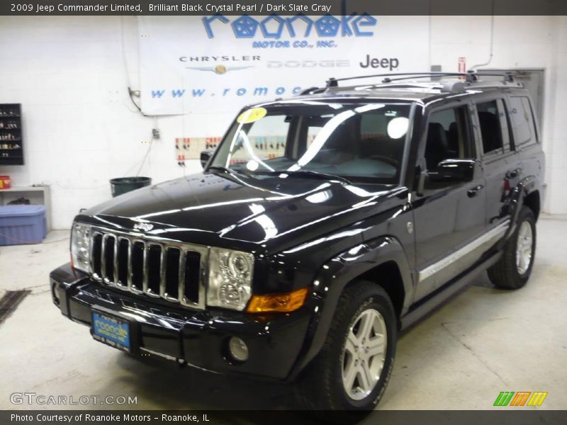 Brilliant Black Crystal Pearl / Dark Slate Gray 2009 Jeep Commander Limited