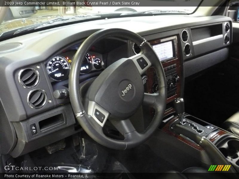 Brilliant Black Crystal Pearl / Dark Slate Gray 2009 Jeep Commander Limited