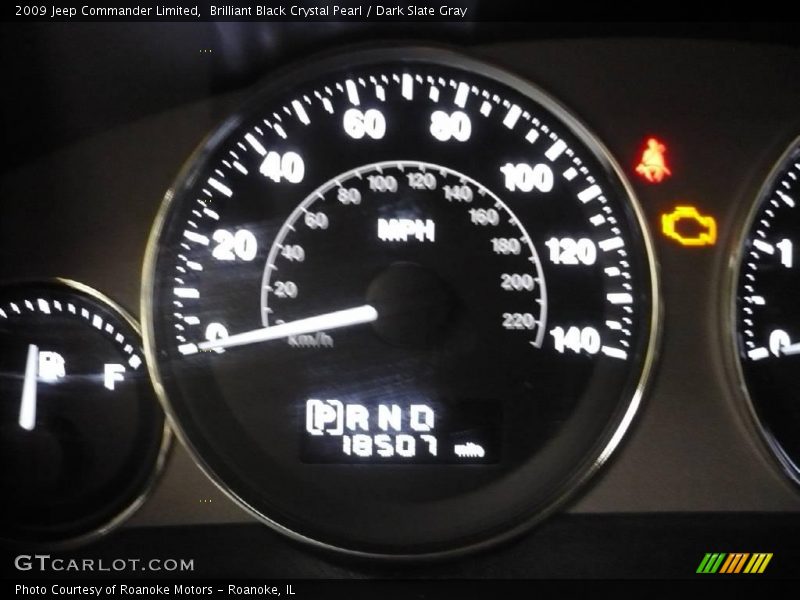 Brilliant Black Crystal Pearl / Dark Slate Gray 2009 Jeep Commander Limited
