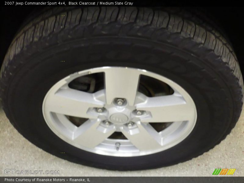 Black Clearcoat / Medium Slate Gray 2007 Jeep Commander Sport 4x4