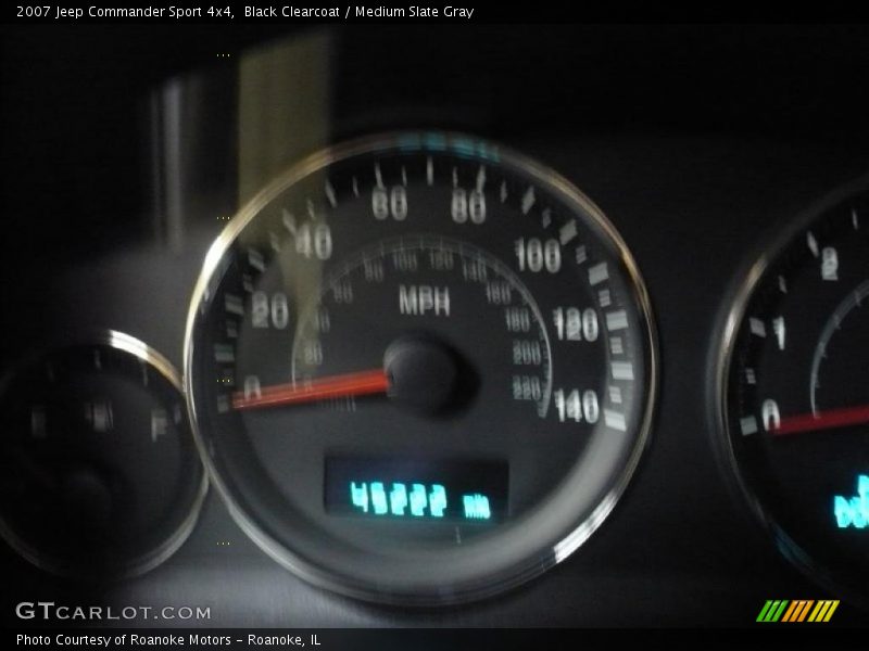 Black Clearcoat / Medium Slate Gray 2007 Jeep Commander Sport 4x4