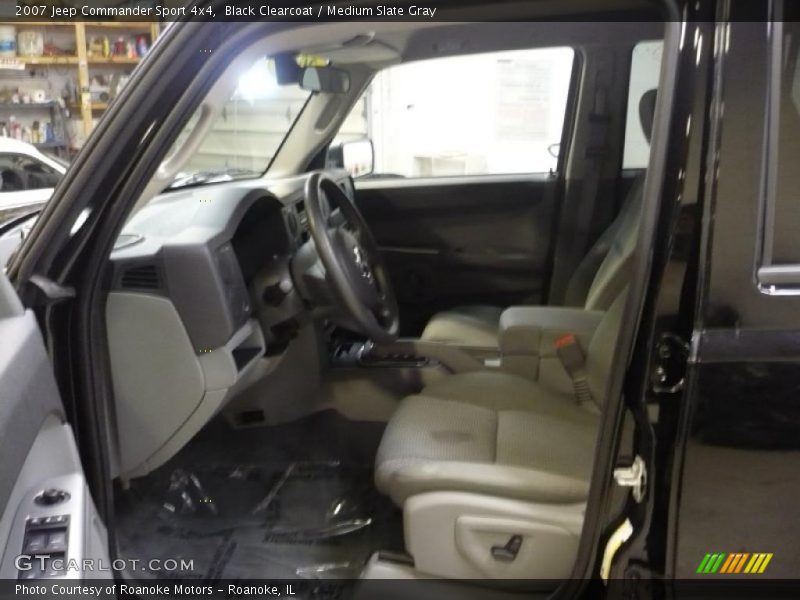 Black Clearcoat / Medium Slate Gray 2007 Jeep Commander Sport 4x4