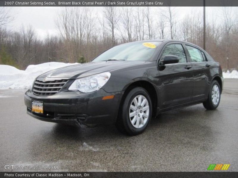 Brilliant Black Crystal Pearl / Dark Slate Gray/Light Slate Gray 2007 Chrysler Sebring Sedan