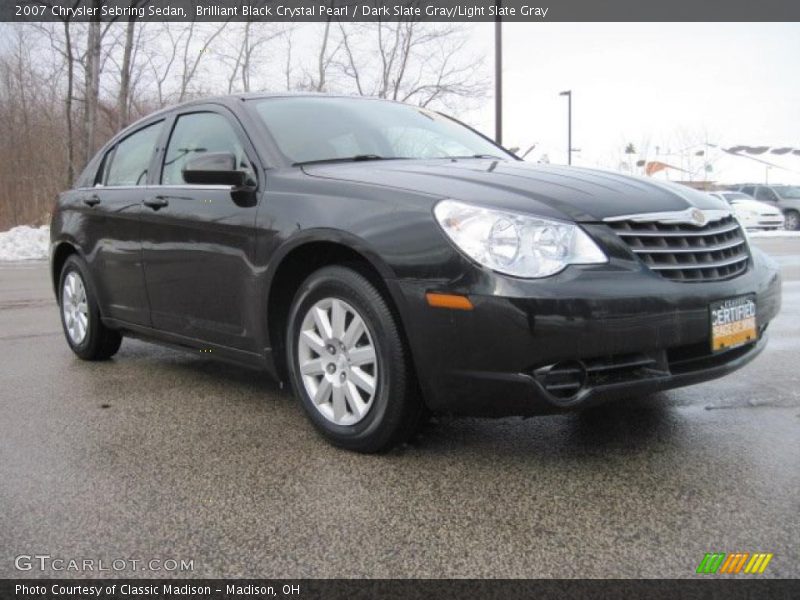 Brilliant Black Crystal Pearl / Dark Slate Gray/Light Slate Gray 2007 Chrysler Sebring Sedan