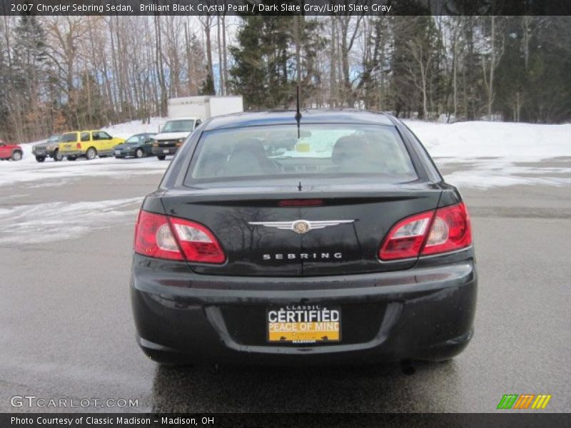 Brilliant Black Crystal Pearl / Dark Slate Gray/Light Slate Gray 2007 Chrysler Sebring Sedan