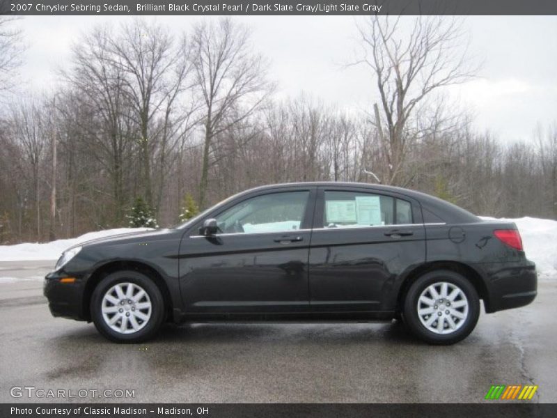 Brilliant Black Crystal Pearl / Dark Slate Gray/Light Slate Gray 2007 Chrysler Sebring Sedan