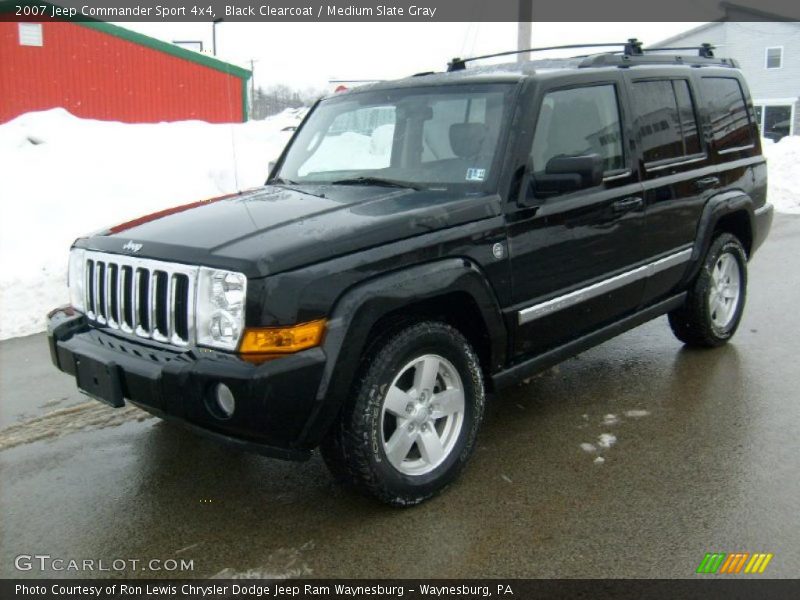 Black Clearcoat / Medium Slate Gray 2007 Jeep Commander Sport 4x4