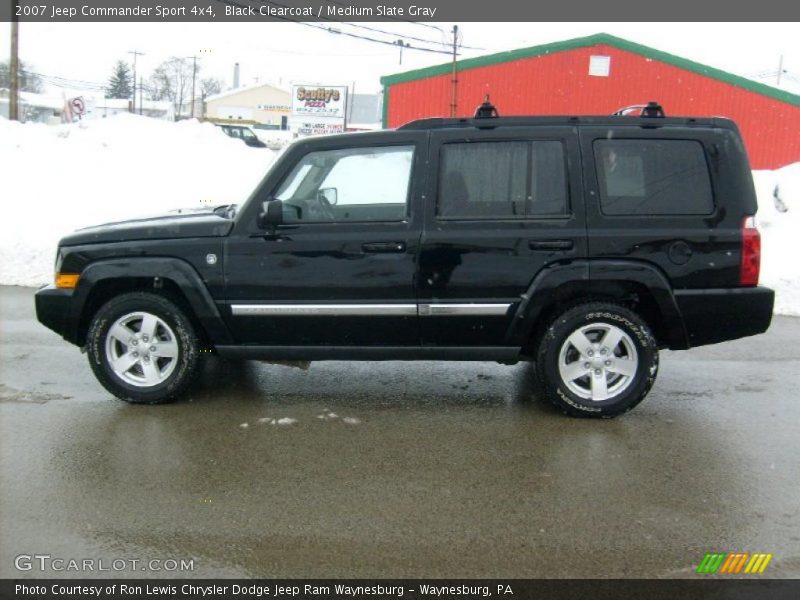 Black Clearcoat / Medium Slate Gray 2007 Jeep Commander Sport 4x4