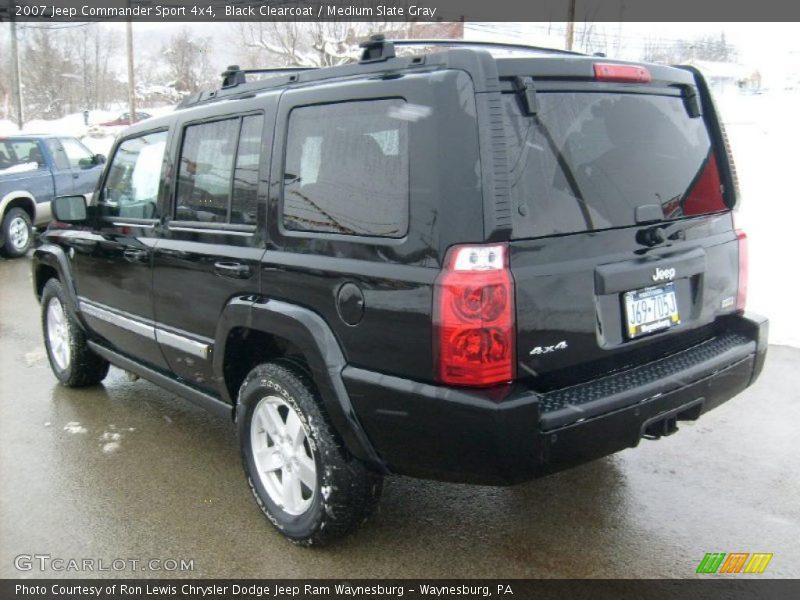 Black Clearcoat / Medium Slate Gray 2007 Jeep Commander Sport 4x4