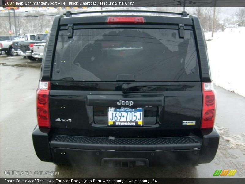 Black Clearcoat / Medium Slate Gray 2007 Jeep Commander Sport 4x4