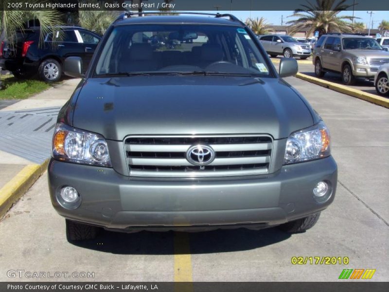Oasis Green Pearl / Gray 2005 Toyota Highlander Limited