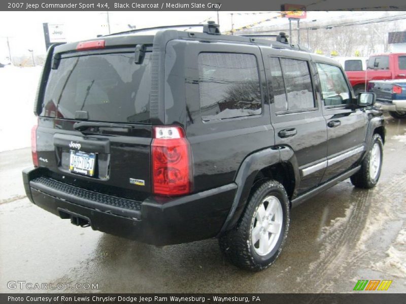 Black Clearcoat / Medium Slate Gray 2007 Jeep Commander Sport 4x4