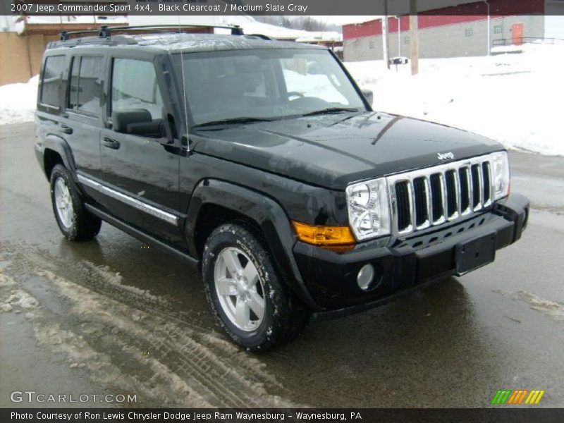 Black Clearcoat / Medium Slate Gray 2007 Jeep Commander Sport 4x4