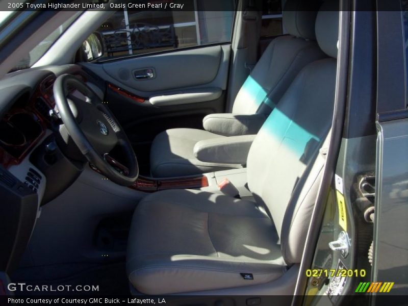 Oasis Green Pearl / Gray 2005 Toyota Highlander Limited