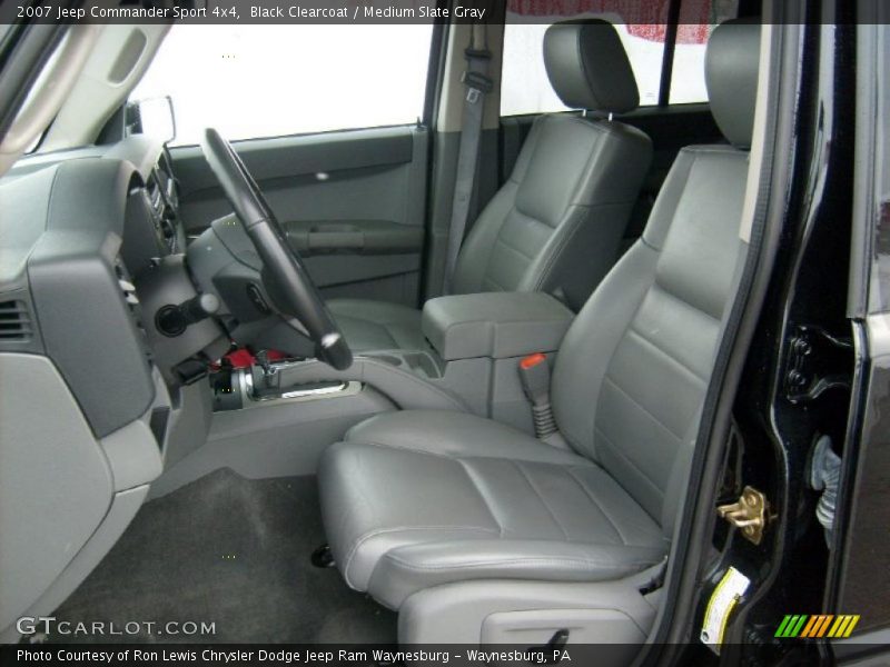 Black Clearcoat / Medium Slate Gray 2007 Jeep Commander Sport 4x4