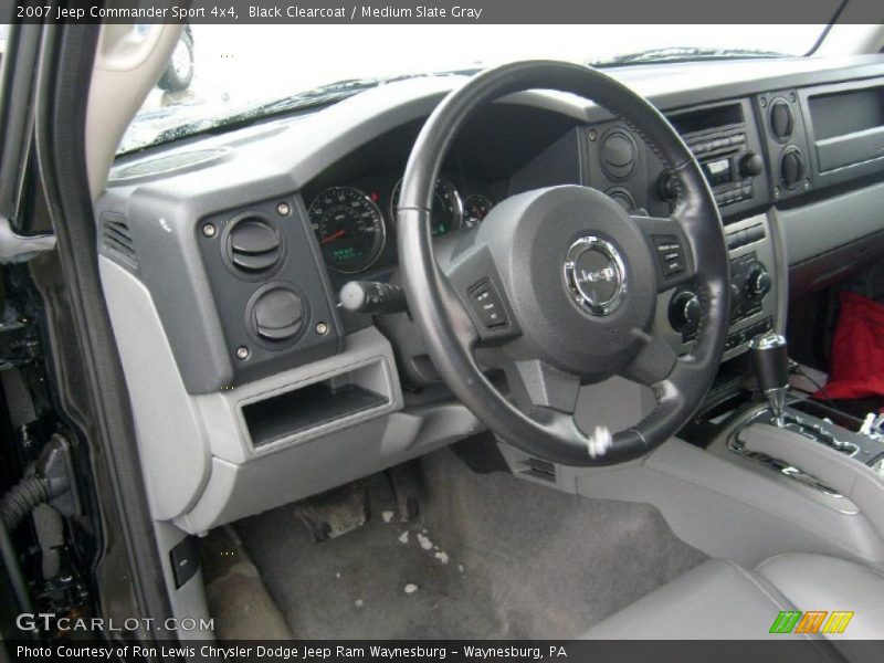 Black Clearcoat / Medium Slate Gray 2007 Jeep Commander Sport 4x4