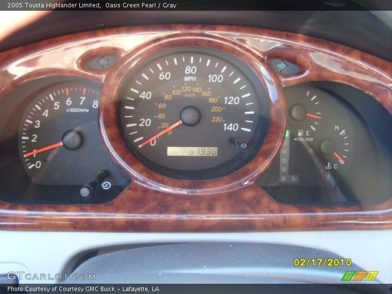 Oasis Green Pearl / Gray 2005 Toyota Highlander Limited
