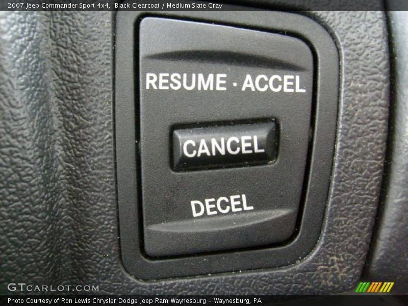 Black Clearcoat / Medium Slate Gray 2007 Jeep Commander Sport 4x4