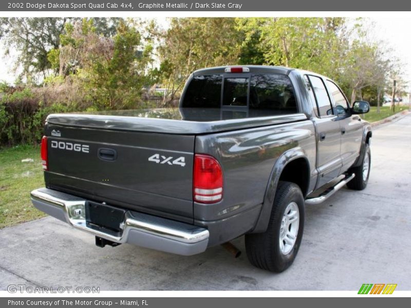 Graphite Metallic / Dark Slate Gray 2002 Dodge Dakota Sport Quad Cab 4x4