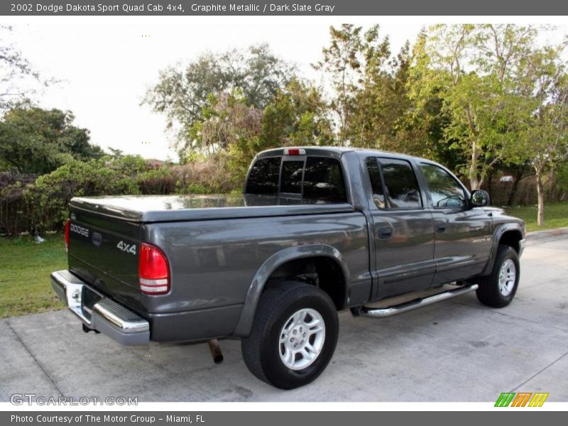 Graphite Metallic / Dark Slate Gray 2002 Dodge Dakota Sport Quad Cab 4x4