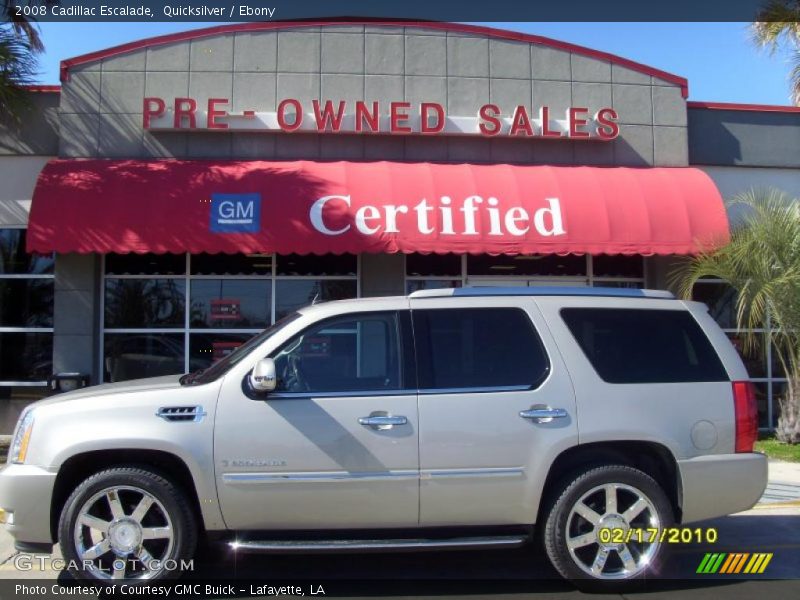 Quicksilver / Ebony 2008 Cadillac Escalade