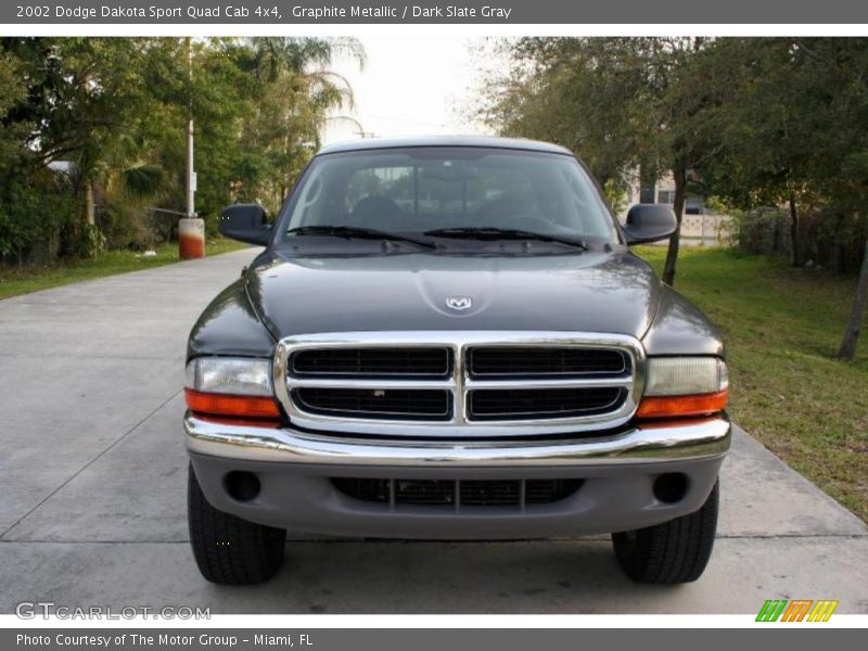 Graphite Metallic / Dark Slate Gray 2002 Dodge Dakota Sport Quad Cab 4x4