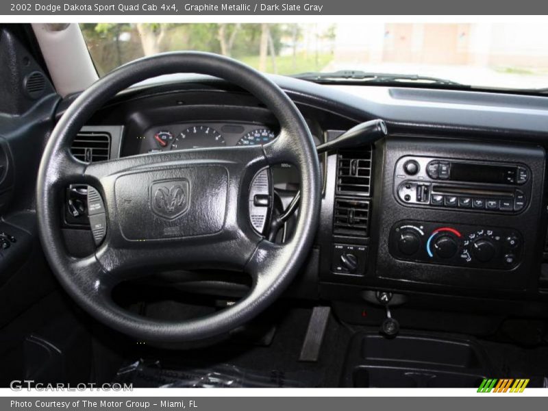 Graphite Metallic / Dark Slate Gray 2002 Dodge Dakota Sport Quad Cab 4x4