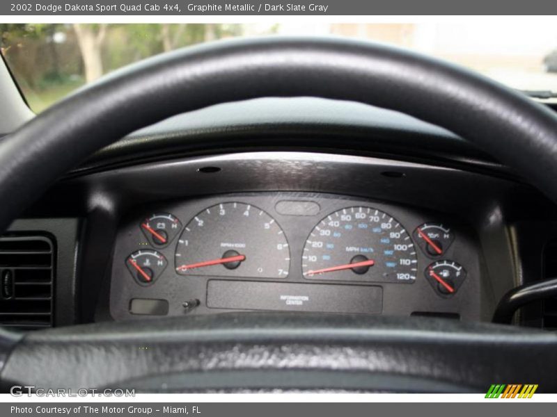 Graphite Metallic / Dark Slate Gray 2002 Dodge Dakota Sport Quad Cab 4x4